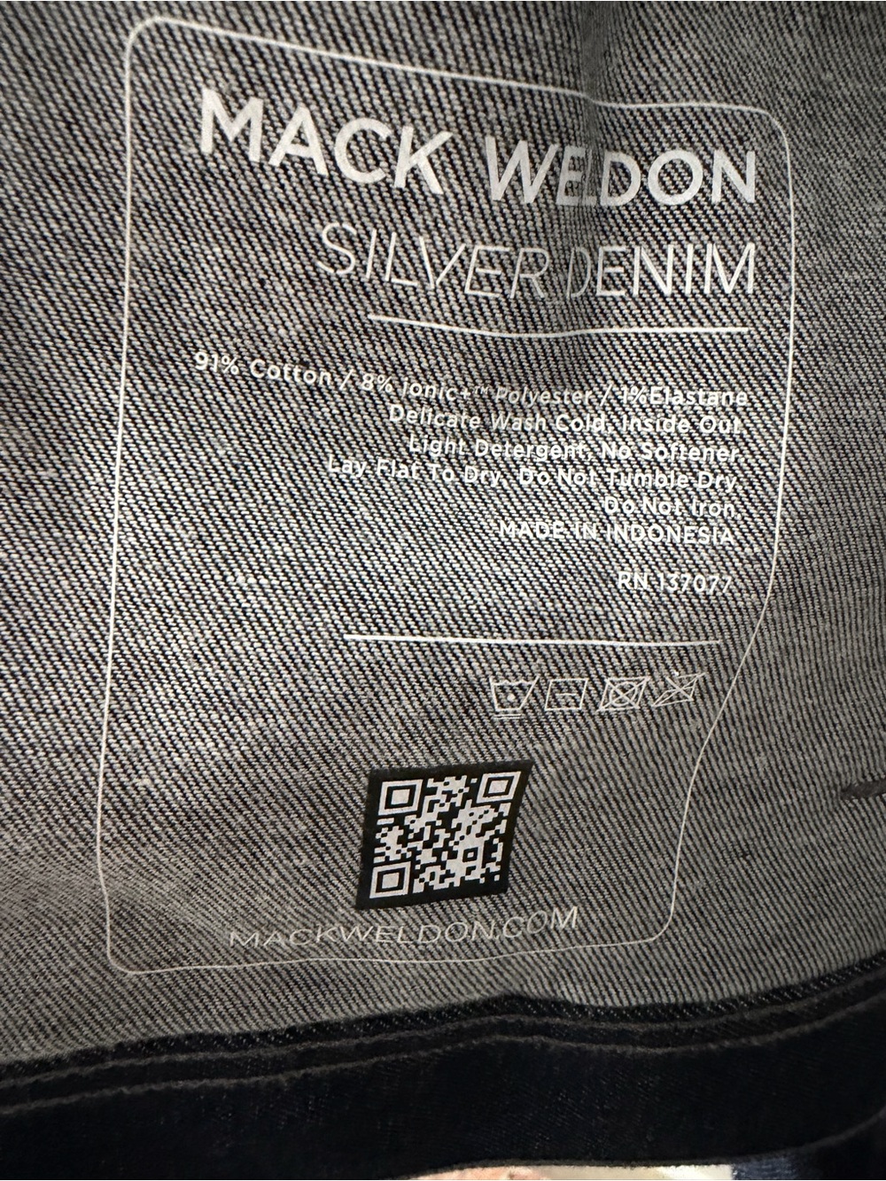 NWT Mack Weldon SILVER Denim Jacket Men’s Size Large - Picture 10 of 10